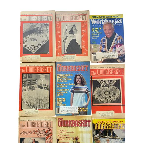 Workbasket Craft Magazine Vintage 1962 to 1993 Lot of 15 Crochet Knit Sewing - Picture 7 of 12